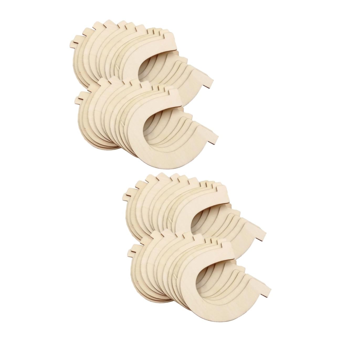 COHEALI 40 Piezas Astillas De Madera De Herradura En Astillas De Madera De Herradura De Bricolaje Caballo De Madera En Herradura Sin Terminar Caballo De Troya Manual Niño