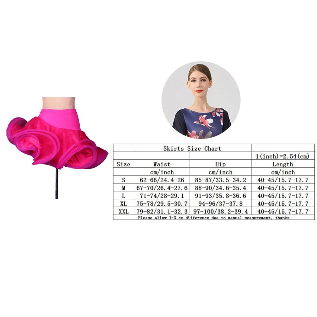 Kobietowa spódnica kobiet pod sukienką pod sukienką Waltz Ballroom Dancing Mini Petticoat Spódnica Łacińska cha cha taniec asymetryczny elastyczny tiulowa spódnica cosplay cosplay