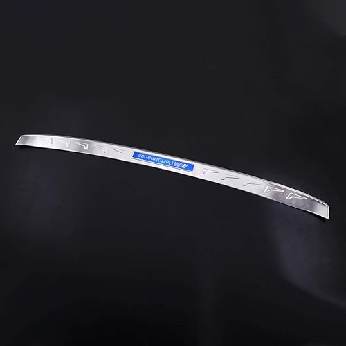 Miniatura 4 de YIWANG Protector de parachoques trasero de acero inoxidable 304 para BMW Serie 3 G20 G28 2019 2020 Accesorios de coche (plateado + logotipo azul)