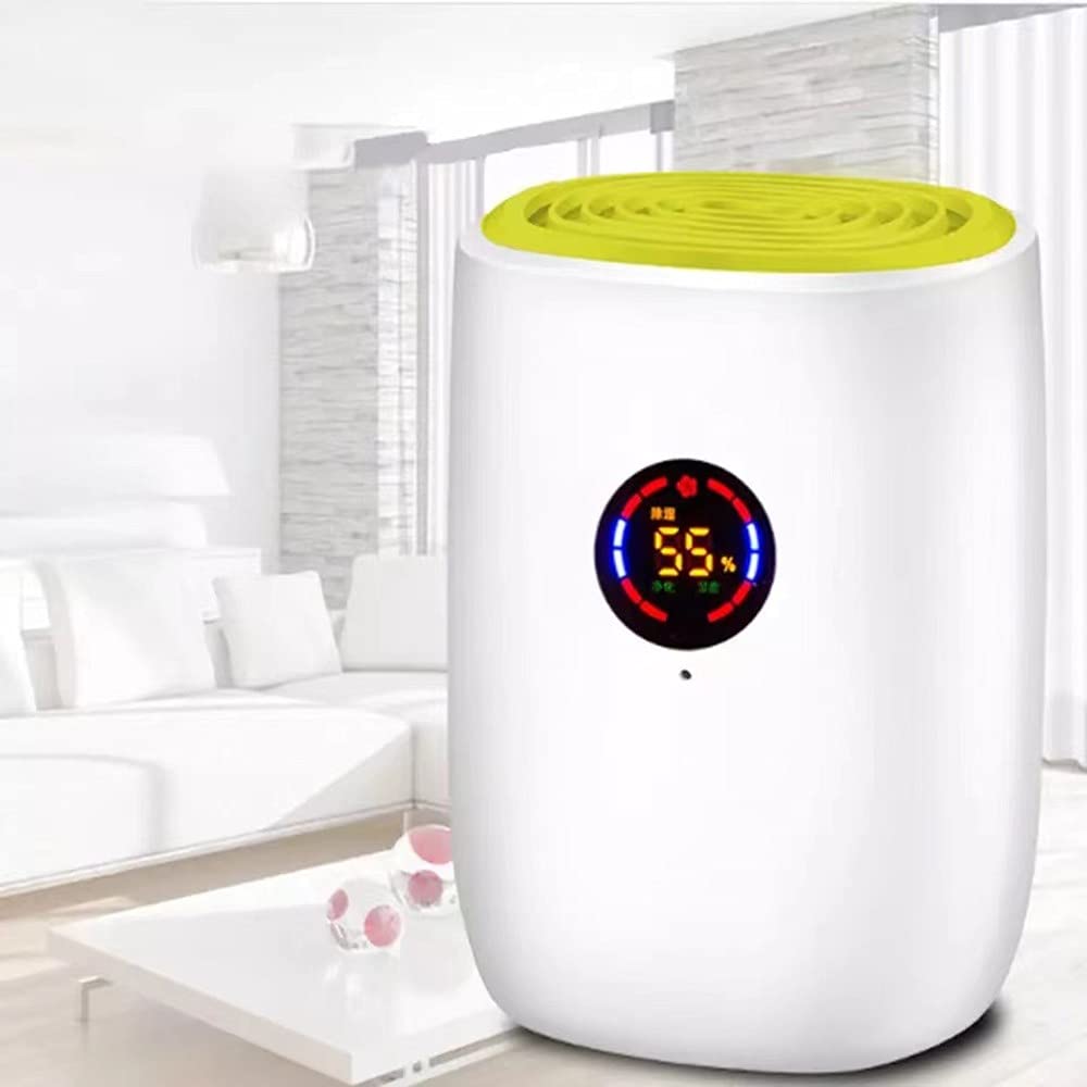 Mini Deshumidificador de Aire, Deshumidificador Eléctrico Portátil, Deshumidificador Purificador de Aire, 800Ml con Indicador LED, Ultra Silencioso, Puede Purificar El Aire