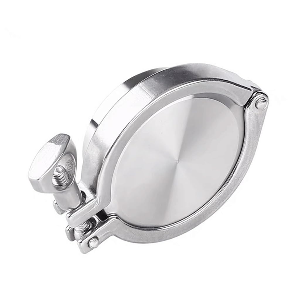 Juego de 1 casquillo de soldadura sanitaria de acero inoxidable 304 con tapa, abrazadera Tri-Clamp y junta de silicona for uso doméstico y de jardín.(89mmx106)