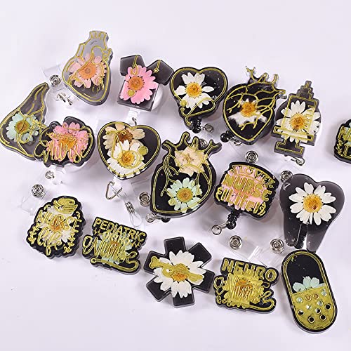 Xidmold 5Pcs Doctor & Nurse Theme Badge Reel Molds For Resin, Silicone Badge Reels Molds With 6Pcs Retractable Badge Holders, Epoxy Casting Molds For Diy Name Id Badge Holder #TOP1