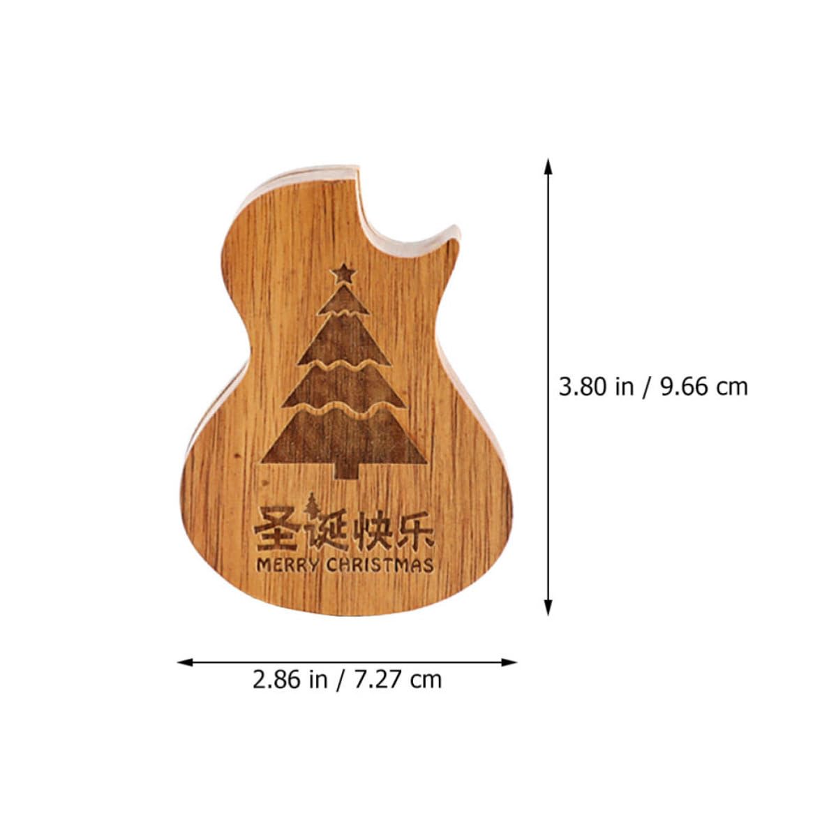 TOYANDONA 4 Piezas Estuche de Madera para Púas de Guitarra L827, Diseño de