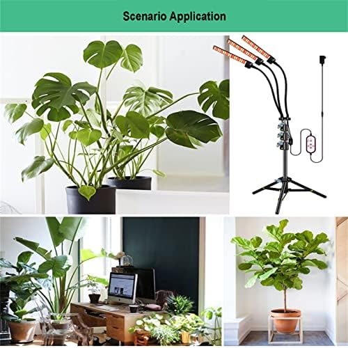 SHALOLY LED Floor Plant Light, Full Spectrum Grow Light with Stand, 53.5 Inch Adjustable d Stand, Timer, Auto On/Off,5 Dimmable Level for Plant Growth