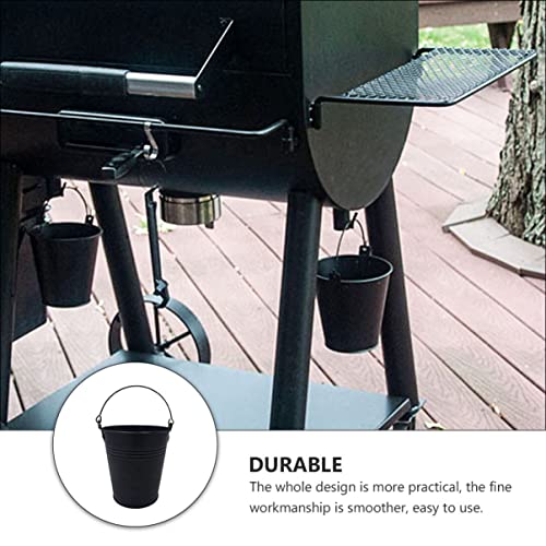 CIYODO Barbecue Accessories Drum Oil Bucket for Grill Grease Drip Bucket Grill Drip Bucket Grease for Grill Wood Pellet Fat Bucket Grease Drip Pit Smoker Oil Bucket Fat Bucket Inserts Grid Hourglass - Image 3