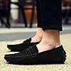 Jamron Men's Suede Leather Penny Loafers Comfort Driving Shoes Moccasin Slippers Black 2088 UK9 #5