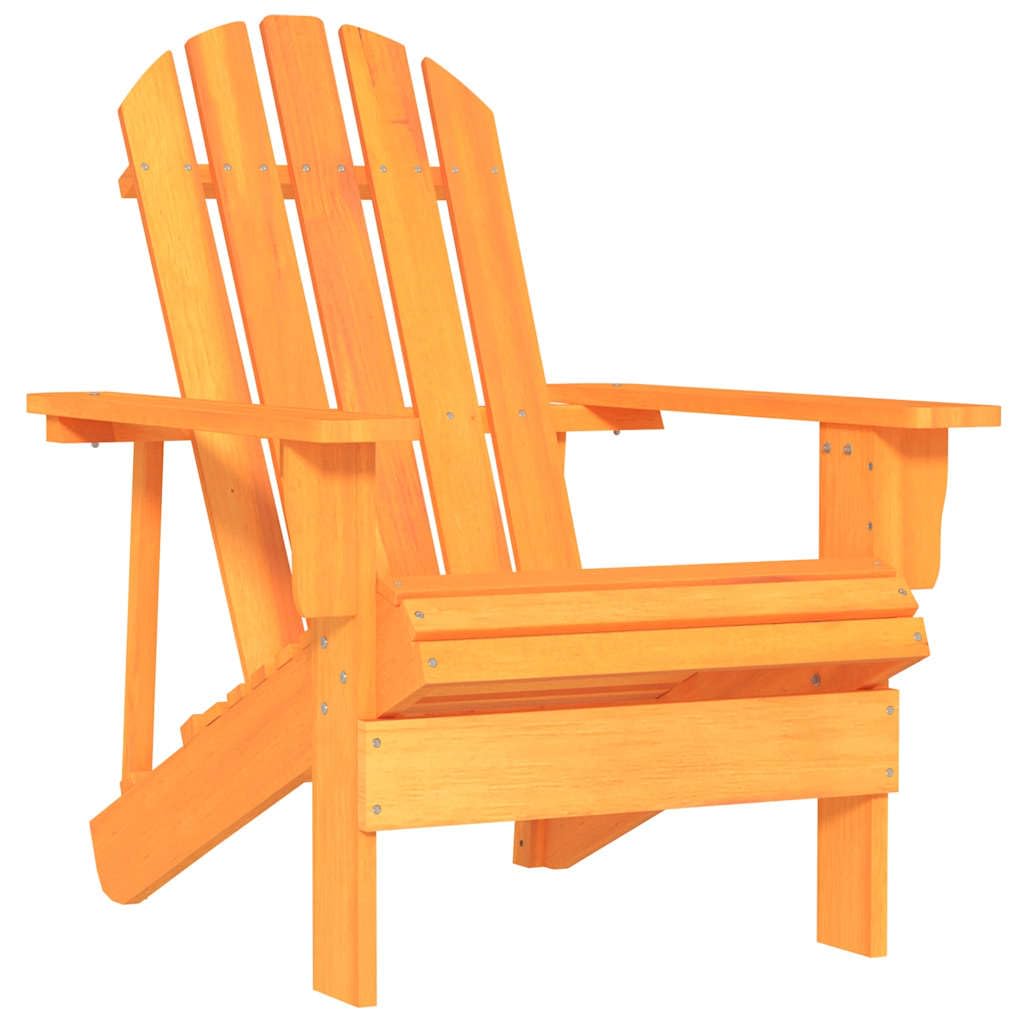 Solivagant Chaise de Jardin Adirondack Bois de Sapin Massif Orange,(8.15 KG)