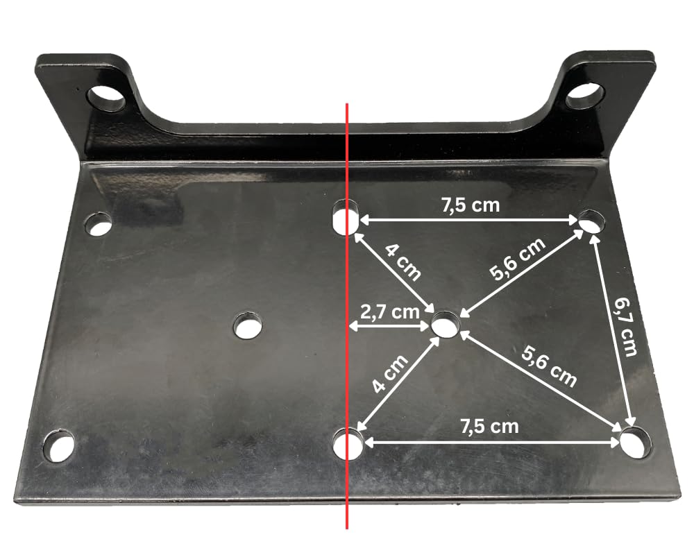 Berger & Schröter | Elektrische Profi Seilwinde 12V, 2727kg, 2,57kW mit Stahlseil, Offroad Motorwinde für Quads, ATV, UTV, KFZ, 6000lb Elektrowinde mit Funk Fernbedienung