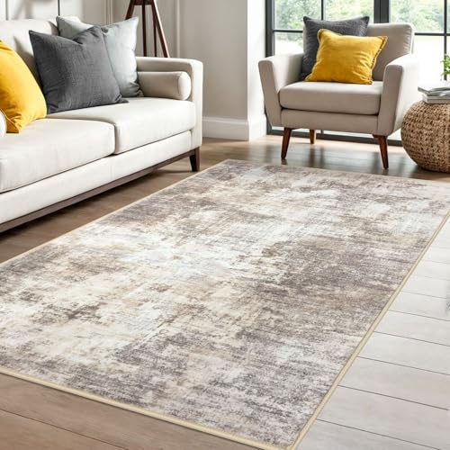 IOHOUZE Abstract Area Rug 4x6 Ft Washable Rugs for Entryway