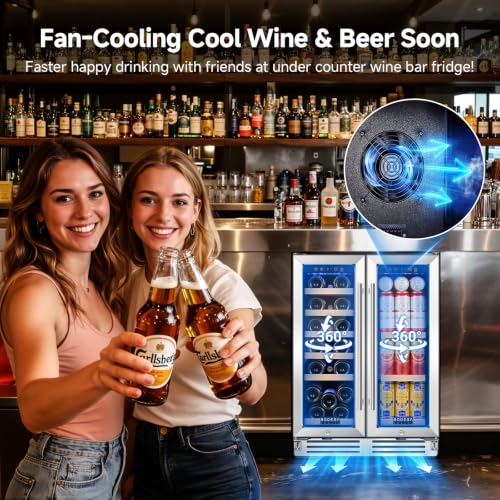 Image of BODEGA 24 Inch Wine & Beverage Refrigerator, Holds 57 Cans & 19 Bottles