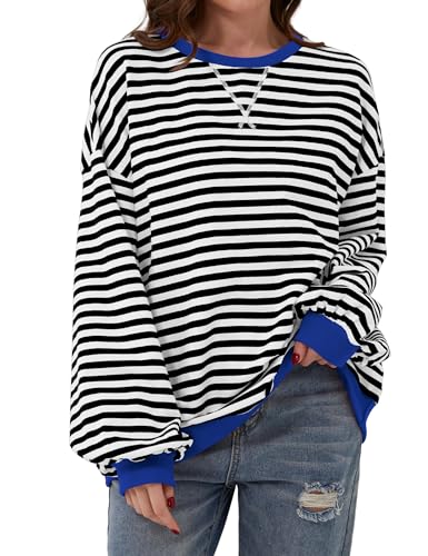 トップス STRIPED WOOL OVERSIZED LONG SLEEVE TEE M STRIPED WOOL OVERSIZED LONG SLEEVE TEE