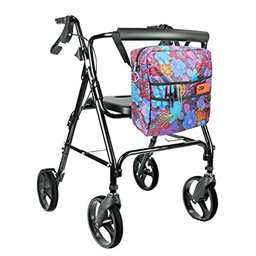 Vive Bag for Wheelchairs & Walkers - Machine Washable, Double-Stitched, Water-Resistant Accessory Backpack for Rollators, Wheelchairs, Walkers - Pouch with XL Pockets & Straps for Quick Installation