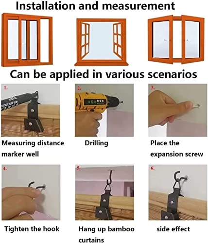 Outdoor Reed Roller Blinds - Retro Bamboo Roll Up With Roman Roller Style - Porch Blackout Roller Blinds - Reed Roller Blind Privacy Protection - Easy Installation,33X72In（Wxh #TOP6