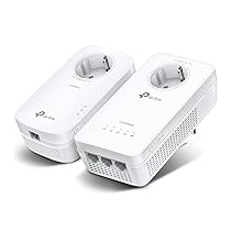 Tp-Link Tl-Wpa8631P Kit Powerline Wifi, Av1300 Mbps Su Powerline, Ac1200 Mbps Su Wifi Dual Band, 3 Porte Gigabit, Plug And Play, AV1300 Wi-Fi AC1200 con presa, Bianco
