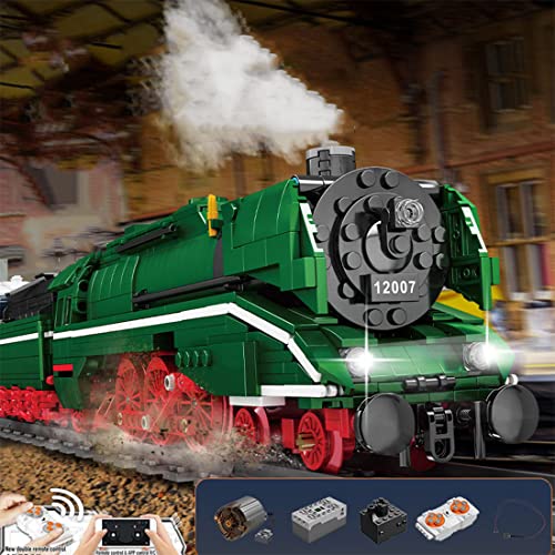 TopBau Technik BR18 201 Deutsch Schnellzug Modell mit Schienen und LED Licht, 2348+ Teilen RC+APP Dampflokomotiven… – Bild 3