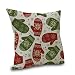Lydealife(TM) 18 X 18 Inch Cotton Linen Decorative Throw Pillow Cover Cushion Case, Christmas gloves snowflake LD054