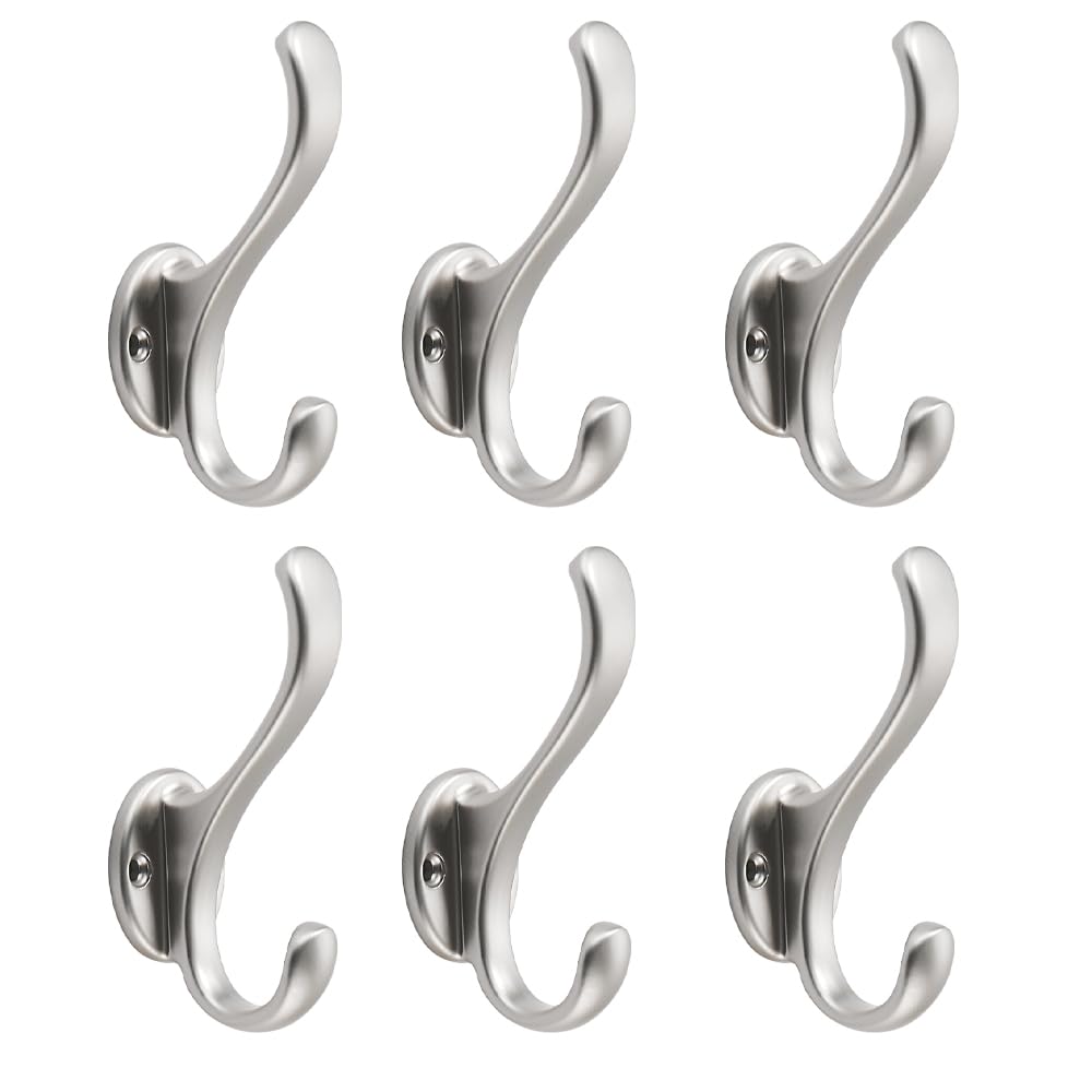 KHTUMEWARE-WZX Brushed Nickel Coat/Robe Hooks in Brushed Nickel — KHTUMEWARE