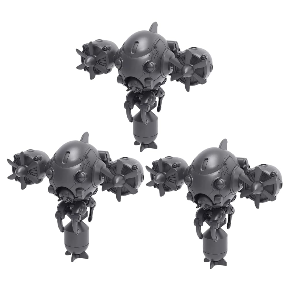 LEBOO Sheik Mainland 1/60 Model Kit - Worker Drone Grey 3PCS,Three-Minute Plan Series Posable Assembly Model Ages 15+