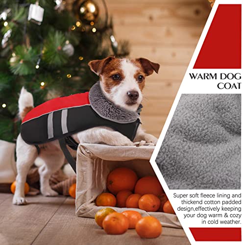 Image of QBLEEV Warm Dog Coat, Reflective Dog Jacket, Waterproof Dogs Winter Coat