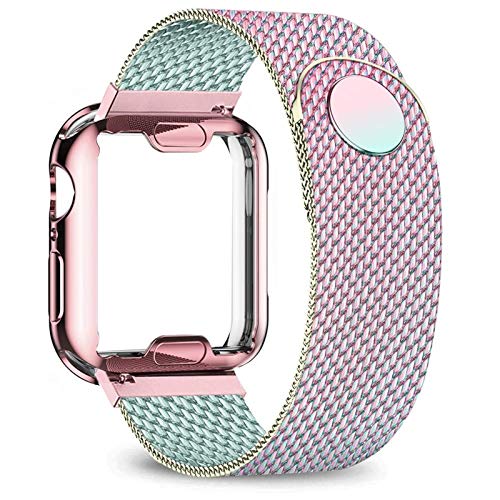 Bracelet en acier inoxydable et boîtier plaqué 38-40mm pour i-watch