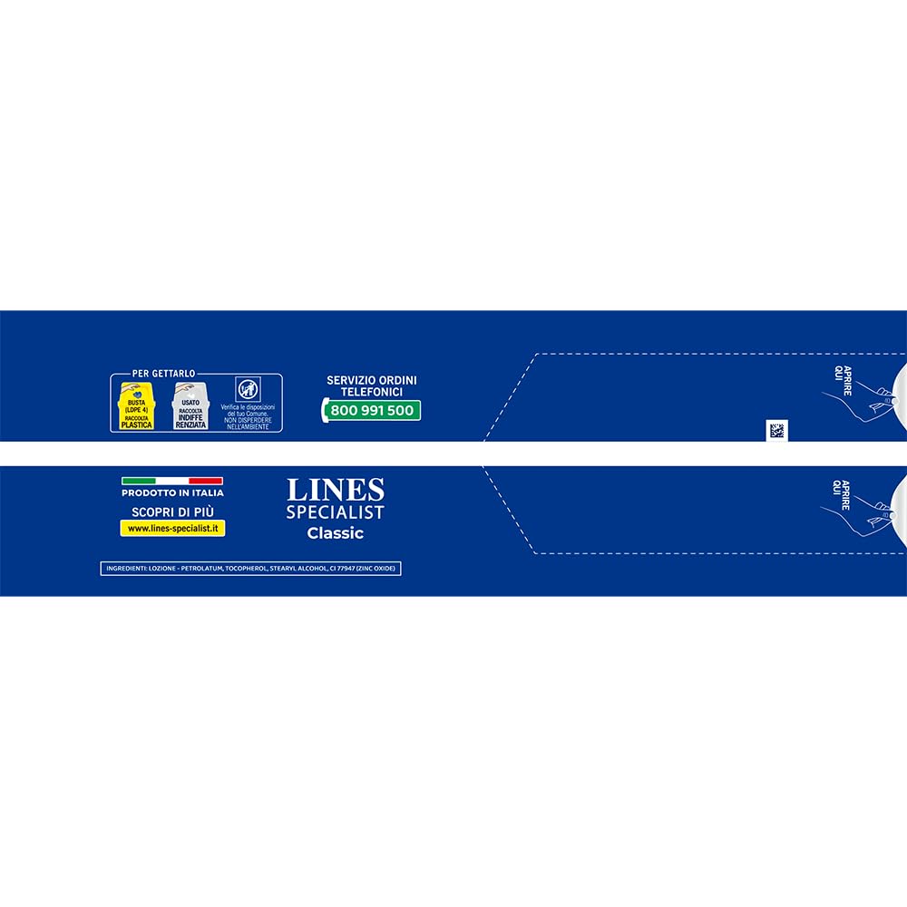 Lines Specialist Classic, Pannoloni Sagomati Assorbenti per Incontinenza Donna e Uomo, elevata Assorbenza, 4 Confezioni da 30 Unità