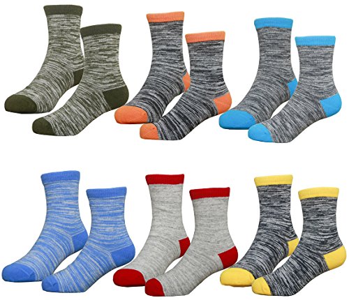 Hzcojulo Little Toddler Kids Boys Girls Fashion Cotton Socks -Ba-6 Pairs,L/Shoe Size 13-3.5/7-10Years #TOP2