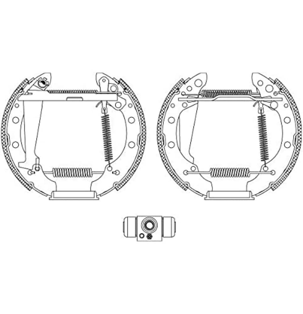 HELLA PAGID 8DB 355 004-961 Kit ganasce freno,R1270,per es. SEAT / SKODA / VOLKSWAGEN