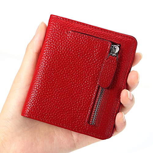 FUNTOR Small Wallets for Women, Ladies Small Compact Bifold Pocket RFID Blocking Genuine Leather Wallet for Women4