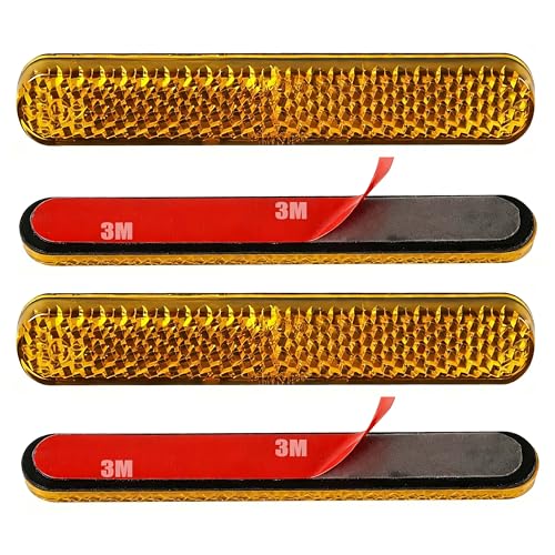 Reflektor Set 8 Stück Gelb - Selbstklebende Katzenaugen Für Motorrad Fahrrad