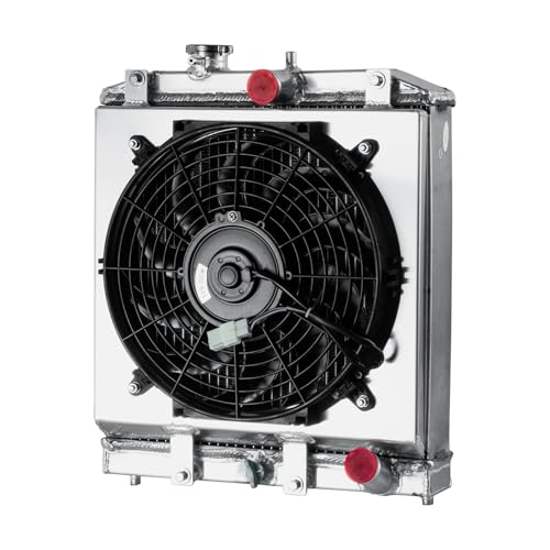 4 Core Radiator Fan Set Compatible with 1992-2000 Honda Civic EK EG D15 D16 Integra B16 B18 1992 1994 95 96 97 98 99 - Image 4