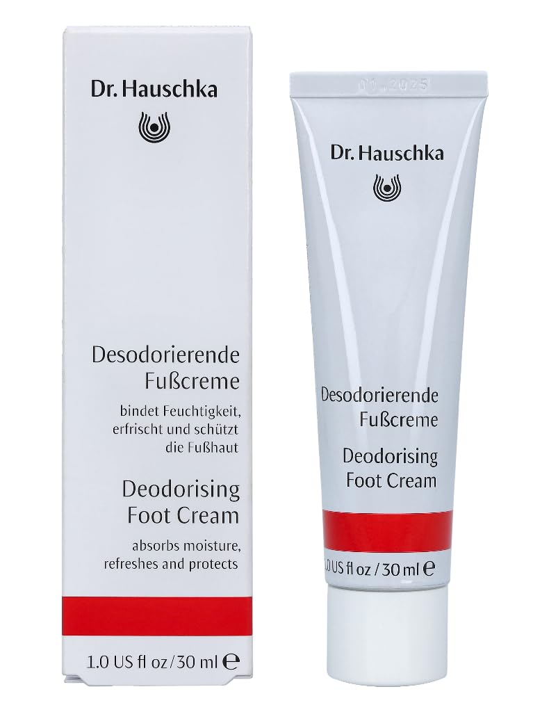 DR. HAUSCHKA 1350-79601 Deodorising Foot Cream 30 ml for Adults, Made for Hydration, Nourishment and Skin Care, 30 ml
