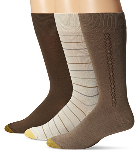 Gold Toe Men's 3 Pack Fashion Freshcare Dress Crew