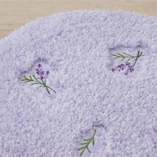 センコー S.D.S スイートラベンダー トイレファブリック バスマット 約45×60cm ラベンダー 花柄 15899 [3]