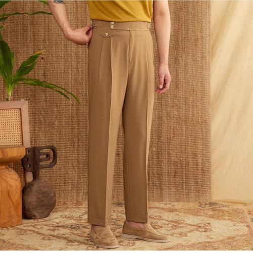 Men's Suit Pants Stretch Dress Comfy Pants Lightweight Casual Slacks Trousers with Pockets2