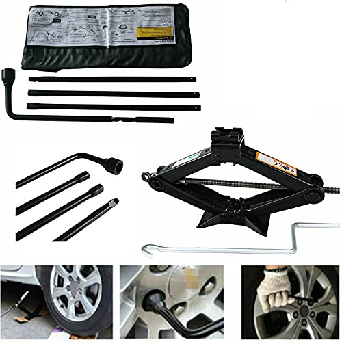 DayPlus Spare Tire Tool Kit for Chevy GMC Silverado Sierra Tahoe Yukon Spare Tire Wrench Kit + 2T Scissor Jack