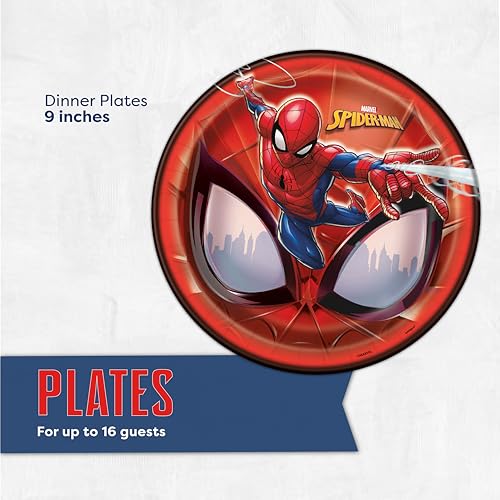 Servilletas de Spiderman y platos resistentes para meriendas de cumpleaños 3
