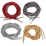 TOYANDONA Cordones de Zapatos Redondos Gruesos para Botas y Zapatillas Deportivas, Diseño Bicolor Moderno, Tela Resistente, Accesorios Versátiles para Mujer, Ideales para Uso Diario y