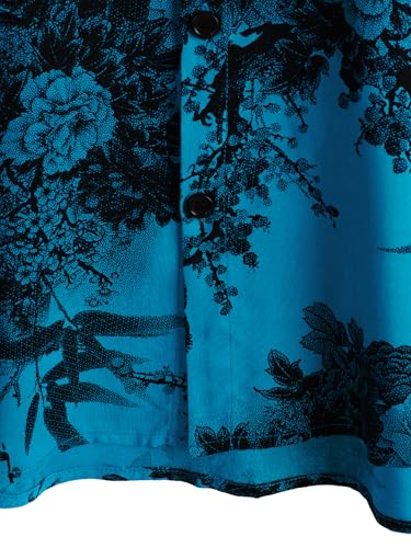 Image of JOTOOK Mens Hawaiian Shirt Short Sleeve Button Down Tropical Shirts Casual Floral Summer Beach Shirt