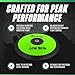 4THROWS Low Spin Competition Discus for Track & Field, High School, College, Men & Women — 70% Rim Weight, IAAF World Athletics Certified with Free Carry Bag, Neon Green and Black, 1.6kg