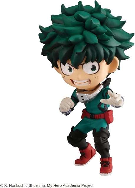 Chibi Masters My Hero Academia Izuku Midoriya Toy | 8cm Tall "Deku" Izuku Midoriya Anime Figure In Action Pose | My Hero Academia Deku Figure Collectible | Collectable My Hero Academia Merchandise