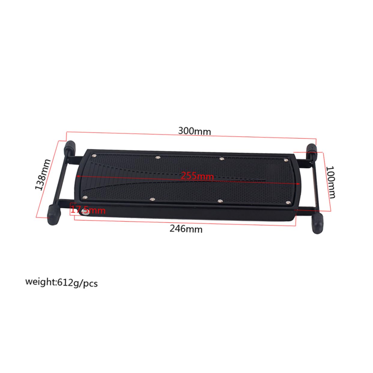 QUMIIRITY Ergonomic Footrest Guitar Feet Footstool Metal Footboard for Guitar Players