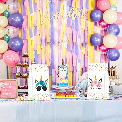 30 Pcs Party Favor Candy Bags For Unicorn Birthday Party Supplies, Party Gift Goody Treat Candy Bags For Unicorn Party Favors Decor Birthday Party Decor For Unicorn Party Girls Kids Birthday Decorations #TOP4