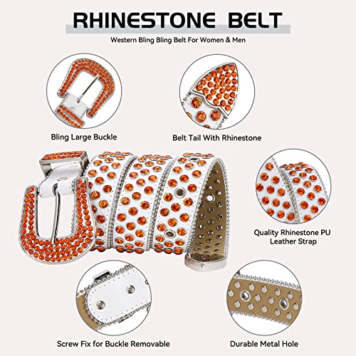 TINIDI Western Bling Bling Rhinestone Belts For Men Women Fashion Crystal Studded Leather Diamond Belts For Jeans4