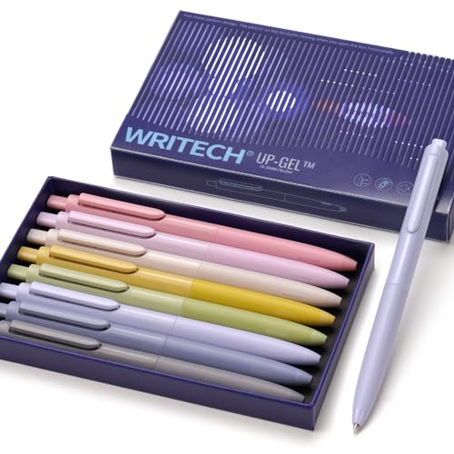 WRITECH 8 bolígrafos gel 0.5mm multicolor retráctiles