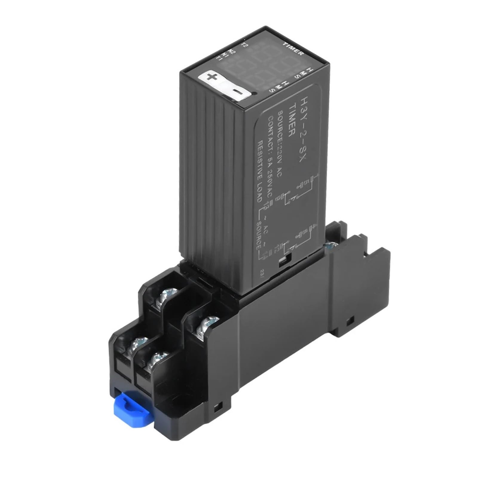 Relè temporizzato con display digitale elettronico H3Y-2-SZ 8PIN 12V 24V DC 220V AC PYF08A 1 pz(DC 12V)