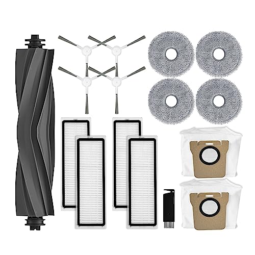 Liveryde Piezas de repuesto compatibles con Dreame L10s Ultra / L10 Ultra, para Xiaomi X20+ accesorios, 1 cepillo principal, 4 cepillos laterales, 4 filtros HEPA, 4 almohadillas para fregona, 2 bolsas
