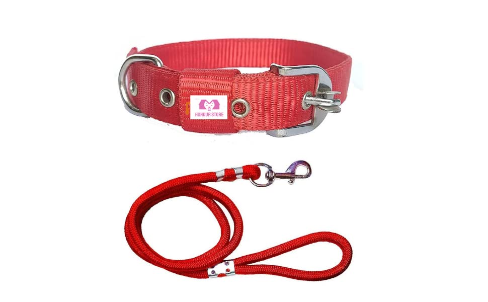 Hundur store Dog Neck Collar Belts and Rope Set Waterproof for Extra Large Dogs in Red Color (B09ZQV3GRR) Amazon Price History, Amazon Price Tracker