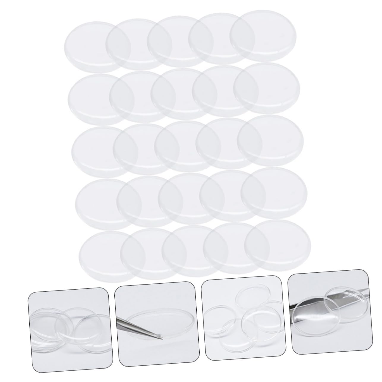 100stücke Transparentes Uhrglas Für Uhrenreparatur Schutzdeckel Für Armbanduhren Hochwertige Handwerkzeuge Für Uhrenliebhaber Und -projekte