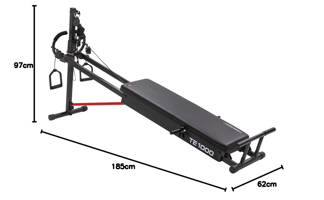 Christopeit Sport Total Exerciser TE 1000 - Entrenador de cuerpo completo, plegable, multi-Gym, parte superior del cuerpo, brazos, pecho, abdomen, espalda
