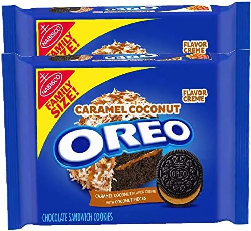 NEW Oreo Caramel Coconut & Oreo Chocolate Marshmallow The Perfect Cookie Sandwich Net Wt 17oz (Caramel Coconut, 2)